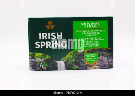 Irish Spring Original Saubere Seife Stockfoto