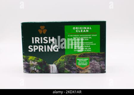 Irish Spring Original Saubere Seife Stockfoto