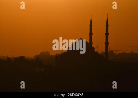 Sonnenuntergang in Istanbul Stockfoto