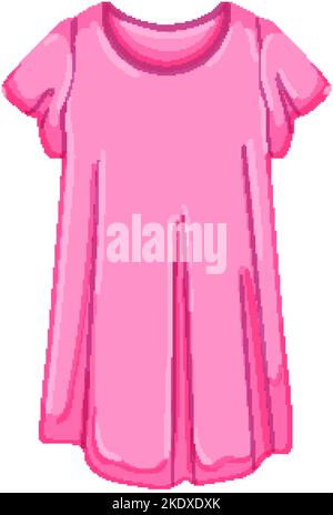 Nightie slupshirt Mädchen Cartoon Vektor Illustration Stock Vektor