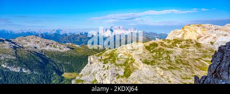 Marmolada - der höchste Berg der Dolomiten, Gipfel Punta Penia 3343 m, Italien Stockfoto