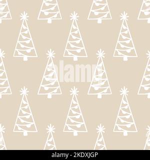 Weihnachtsbaum elegant nahtloses Muster Stock Vektor