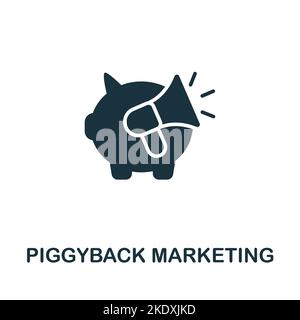 Huckepack-Marketing-Symbol. Monochrom Simple Global Business Icon für Vorlagen, Webdesign und Infografiken Stock Vektor