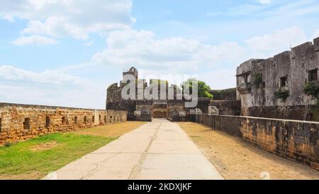 Befestigung von Diu Fort, Diu, Indien. Stockfoto