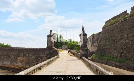 Eingangstor von Diu Fort, Diu, Indien. Stockfoto