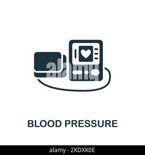 Blutdruck-Symbol. Monochromes, einfaches Healthcare-Symbol für Vorlagen, Webdesign und Infografiken Stock Vektor