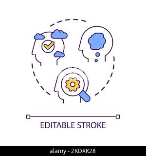 Mental Model in UX Design Concept Icon Stock Vektor
