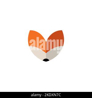 Love Fox Logo, Fox Icon Design Stock Vektor