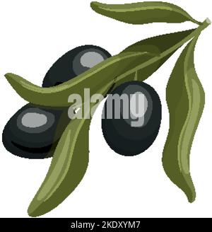 Olive schwarz Cartoon Vektor Illustration Stock Vektor