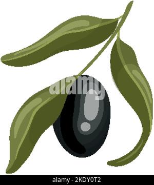 Olive schwarz Cartoon Vektor Illustration Stock Vektor