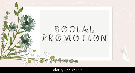 Hand schreiben Zeichen soziale Förderung, Business-Ansatz Förderung eines Kindes auf die nächste Ebene, unabhängig von Fähigkeiten Stockfoto