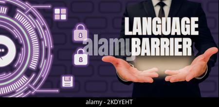 Handschriftentext Sprachbarriere, Geschäftsübersicht Schwierigkeiten bei der Kommunikation unterschiedliche Sprache sprechen Stockfoto