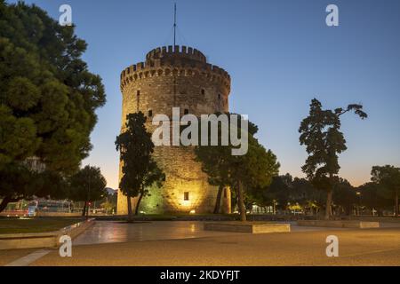 Weißer Turm in Thessaloniki, Griechenland Stockfoto