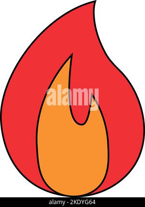Eine Vektordarstellung einer Brandflamme Stock Vektor