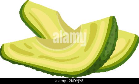 Avocado grün Cartoon Vektor Illustration Stock Vektor