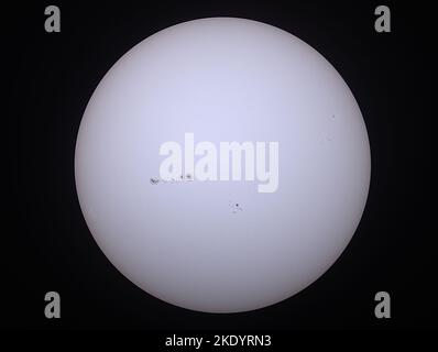 Sonnenflecken auf der Sonne Stockfoto