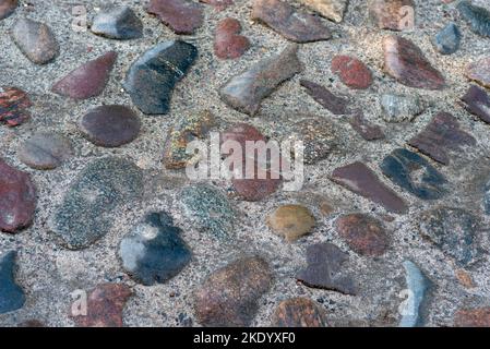 Alte Straße aus Steinen Stockfoto