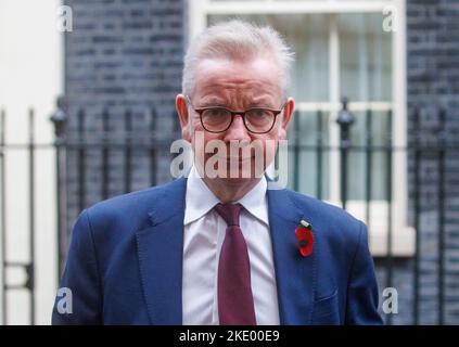 London, Großbritannien. 9.. November 2022. Michael Gove, Staatssekretär für die Aufheitung, Wohnungsbau und Kommunen. Kredit: Karl Black/Alamy Live Nachrichten Stockfoto