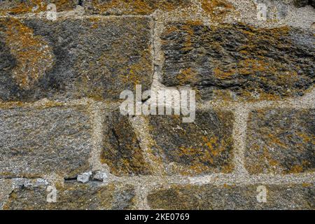 Alte Mauer aus schöner Burg in tschechien Stockfoto