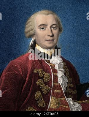 Georges Louis Leclerc Graf (Comte) de Buffon, 1707-1788 - 19. Jahrhundert Stockfoto