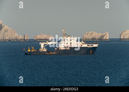 THV Galatea vertäute im Solent Stockfoto