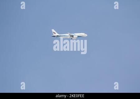 CHIANG MAI, THAILAND - 31. JANUAR 2018: HS-PPO Airbus A320-200 von Bangkok Airway. Von Chiangmai Flughafen Phuket. Stockfoto