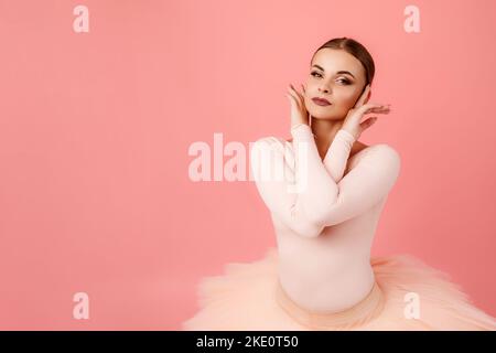 Porträt einer zarten jungen Ballerina Stockfoto