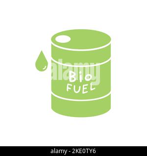 Biokraftstofffass. Grünes Alternativkonzept. Stock Vektor