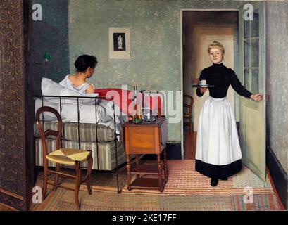 Das kranke Mädchen des schweizerisch-französischen Künstlers Félix Vallotton (1865-1925), Öl auf Leinwand, 1892 Stockfoto