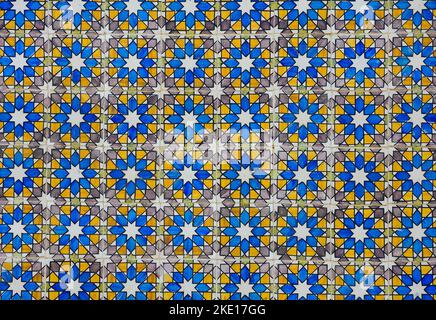 Sintra, bunte Keramikfliesen. Typische Azulejo-Dekoration in Portugal Stockfoto