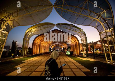 Sharm El Sheikh, Ägypten. 09.. November 2022. Eine allgemeine Sicht auf die Grüne Zone während der UN-Klimakonferenz 2022 COP27. Kredit: Gehad Haddy/dpa/Alamy Live Nachrichten Stockfoto