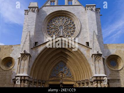 Tarragona - Catedral Basílica Metropolitana i Primada de Santa Tecla de Tarragona Stockfoto