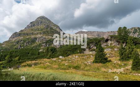 Colbricon-Massiv in der Nähe der Colbricon-Seen, Lagorai-Kette, Provinz Trient,Trentino-Südtirol, Norditalien - Europa - Stockfoto