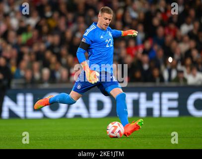 26 Sep 2022 - England gegen Deutschland - UEFA Nations League - Liga A - Gruppe 3 - Wembley Stadium Marc-André ter Stegen, der deutsche Fußballnationalmannschaft, während des Spiels der UEFA Nations League gegen England. Picture : Mark Pain / Alamy Live News Stockfoto