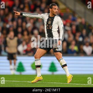 26 Sep 2022 - England gegen Deutschland - UEFA Nations League - League A - Gruppe 3 - Wembley Stadium der deutsche Leroy Sané während des Spiels der UEFA Nations League gegen England. Picture : Mark Pain / Alamy Live News Stockfoto