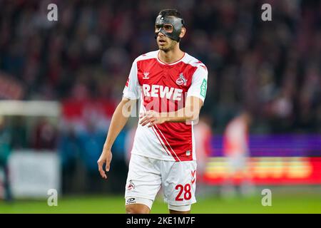 KÖLN, DEUTSCHLAND - NOVEMBER 9: Ellyes Skhiri von 1. FC Köln während des Bundesliga-Spiels zwischen 1. FC Köln und Bayer 04 Leverkusen am 9. November 2022 im RheinEnergieStadion in Köln (Foto: Rene Nijhuis/Orange Picturs) Stockfoto