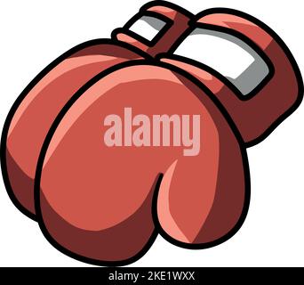 Eine süße Kawaii-Boxkugeln zum Clipart Stock Vektor