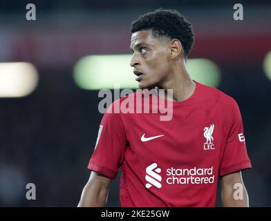 Anfield, Liverpool, Merseyside, Großbritannien. 9.. November 2022. Carabao Cup Football, Liverpool versus Derby County; Melkamu Frauendorf of Liverpool Credit: Action Plus Sports/Alamy Live News Stockfoto