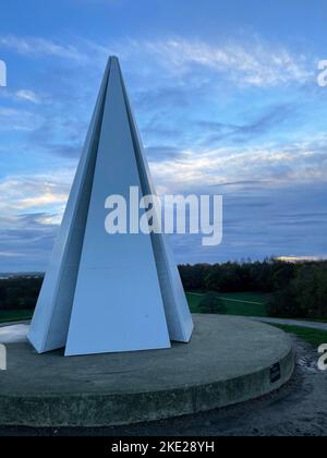 Die Lichtpyramide in Campbell Park, Milton Keynes. Stockfoto