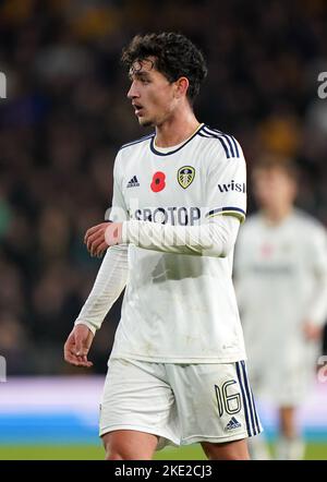 Sonny Perkins von Leeds United beim dritten Spiel des Carabao Cup im Molineux Stadium, Wolverhampton. Bilddatum: Mittwoch, 9. November 2022. Stockfoto