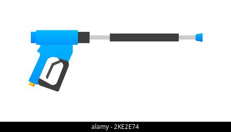 Symbol für die Druckwaschpistole. Druckwascher-Pistole des Geräts. Vektorgrafik. Stock Vektor