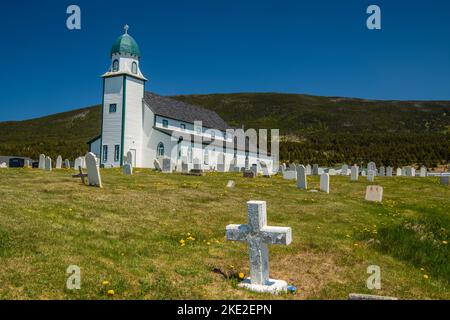 Holy Trinity Anglican Church and Grounds, Codroy, Neufundland und Labrador NL, Kanada Stockfoto