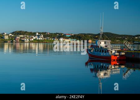 Festgespannte Fischtrawler, Twillingate, Neufundland und Labrador NL, Kanada Stockfoto