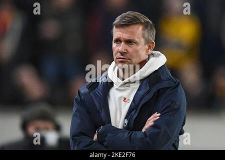 Wolverhampton, Großbritannien. 09.. November 2022. Jesse Marsch Manager von Leeds United beim Carabao Cup Spiel Wolverhampton Wanderers gegen Leeds United in Molineux, Wolverhampton, Großbritannien, 9.. November 2022 (Foto von Mike Jones/News Images) in Wolverhampton, Großbritannien am 11/9/2022. (Foto von Mike Jones/News Images/Sipa USA) Quelle: SIPA USA/Alamy Live News Stockfoto