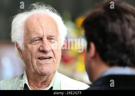 Sao Paulo, Brasilien. 16.. Mai 2016. Rolando Boldrin, brasilianischer Schauspieler, Sänger, Songwriter und Moderator, stirbt im Alter von 86 Jahren in SP. Die gemeldete Todesursache war Atemwegs- und Nierenversagen. Rolando war zwei Monate lang im Albert Einstein Krankenhaus eingeliefert worden. Fotodatei 05/16/2016 in São Paulo. (Foto: Vanessa Carvalho/Brazil Photo Press) Quelle: Brazil Photo Press/Alamy Live News Stockfoto