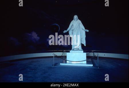 Christ Statue, Mormon Temple Square in Salt Lake City, Utah. Stockfoto