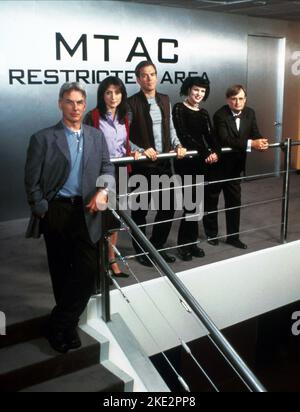 NCIS, MARK HARMON, SASHA ALEXANDER, MICHAEL WEATHERLY, PAULEY PERRETTE, DAVID MCCALLUM, 2003 Stockfoto