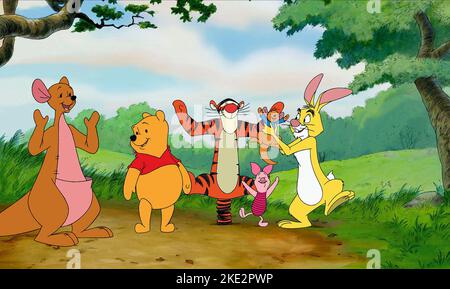 GROSSER FILM, KANGA, WINNIE DER PUUH, TIGGER, FERKEL, ROO, KANINCHEN, 2003 Stockfoto