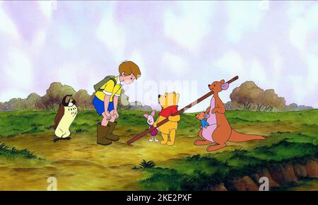 GROSSER FILM, OWL, CHRISTOPHER ROBIN, FERKEL, WINNIE THE POOH, ROO, KANGA, 2003 Stockfoto