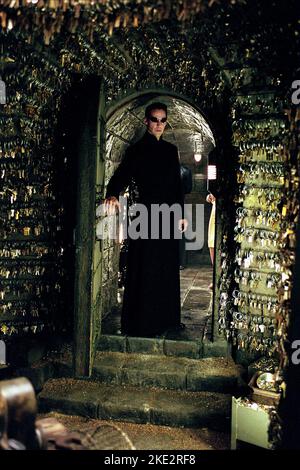 Die MATRIX RELOADED, Keanu Reeves, 2003 Stockfoto